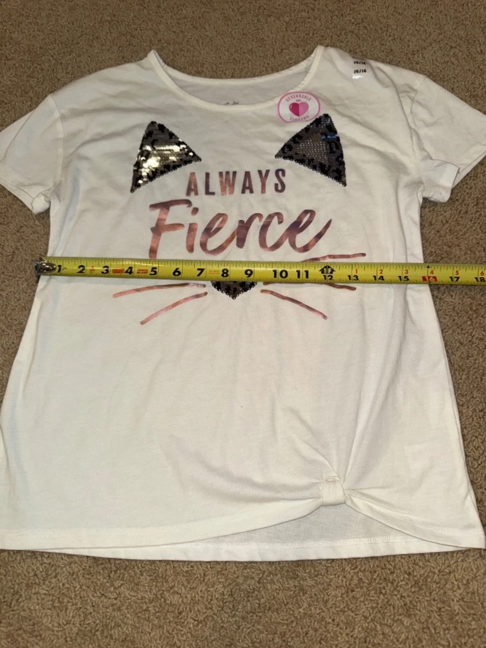 Justice Always Fierce Cat Tee & Leopard Skort NWT Outfit Set